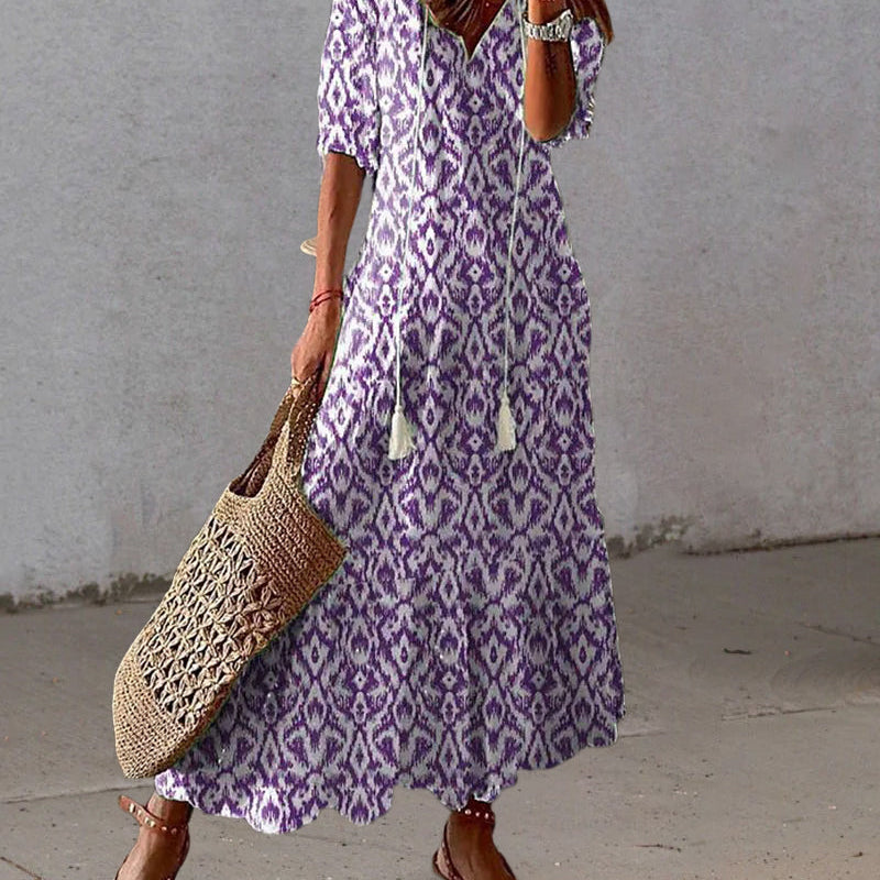 Michaela - Boho-Kleid mit Bauchabdeckung