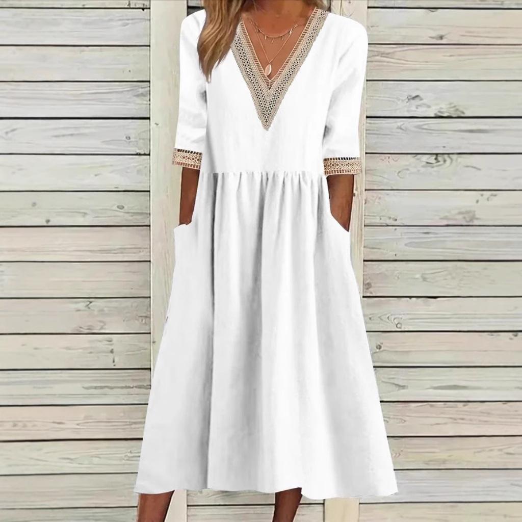 LIVIA | MIDILANGES SPITZENKLEID