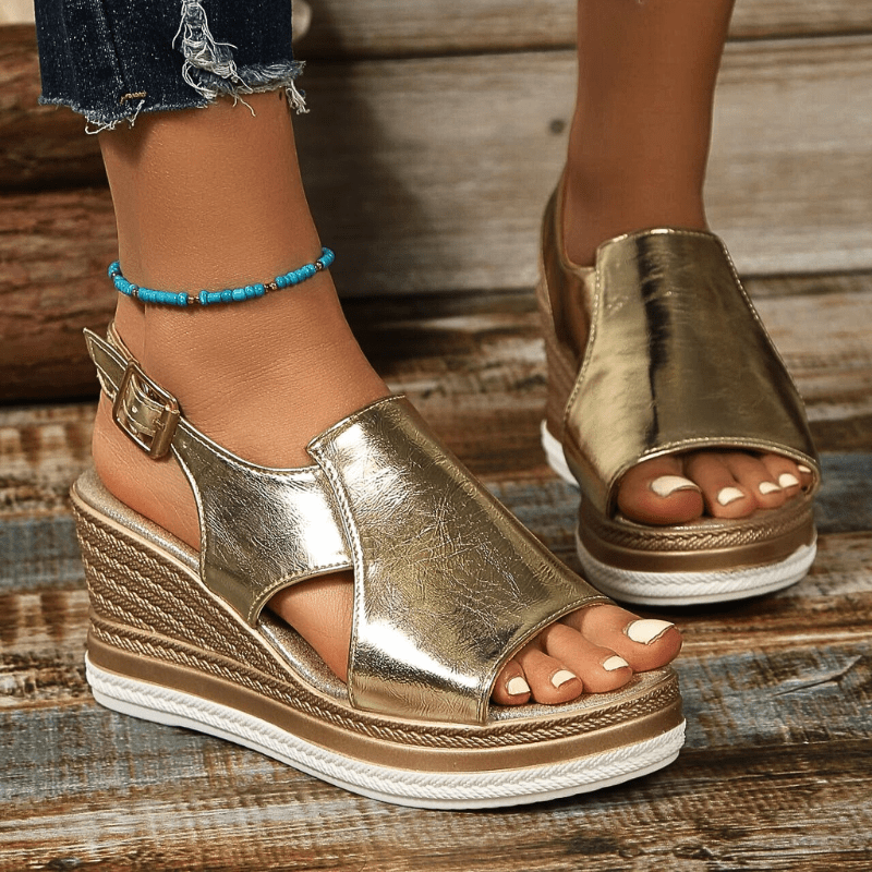 Baylie – elegante Metallic-Sandalen