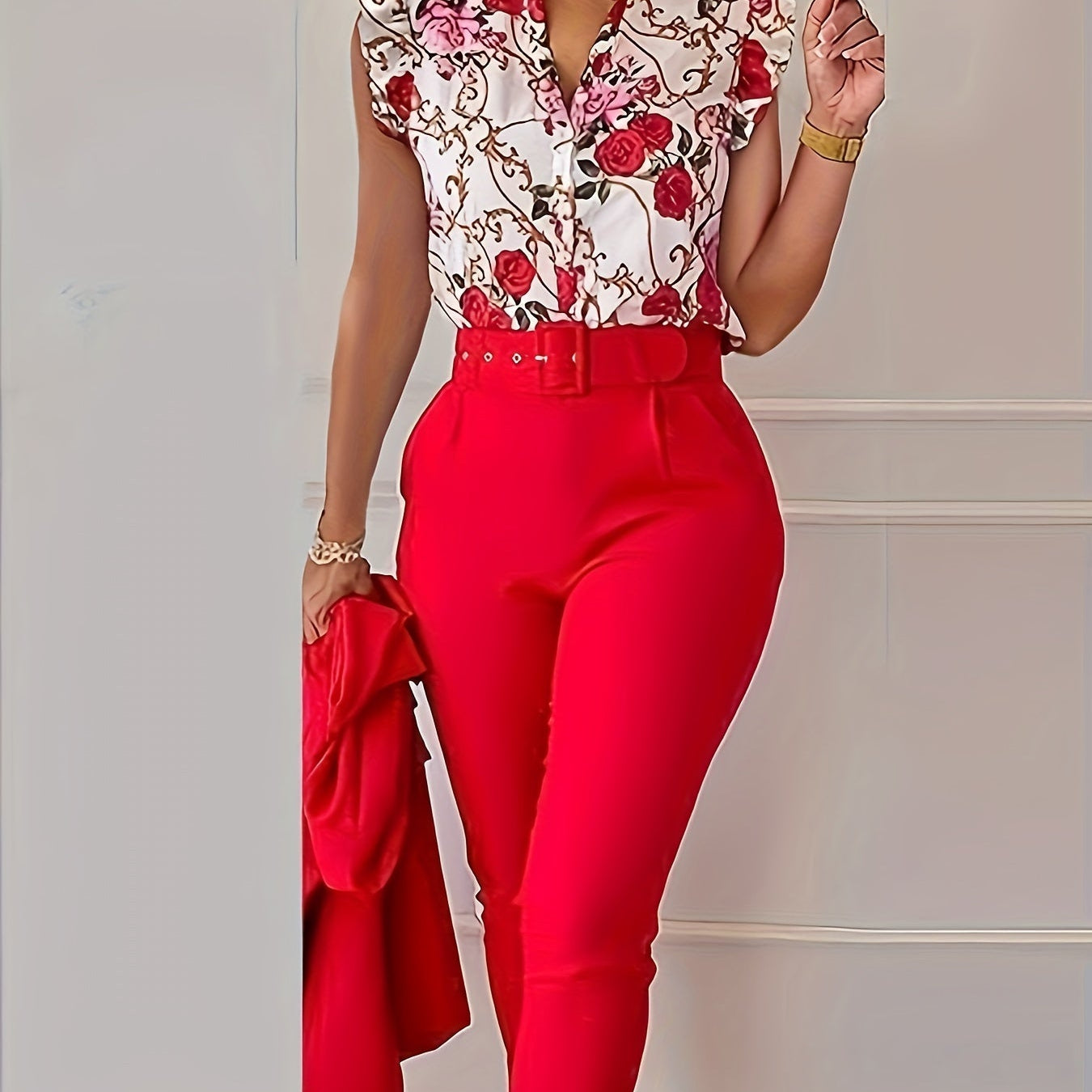 Florabel – Elegantes Ensemble mit Rüschenärmeln