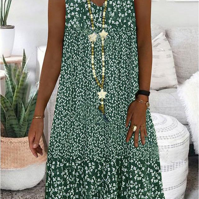AYLA | ÄRMELLOSES V-AUSSCHNITT-KLEID