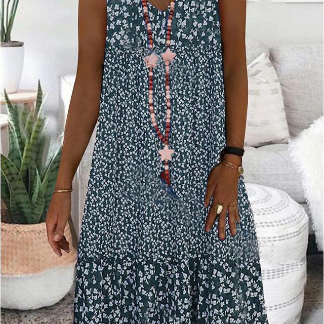 AYLA | ÄRMELLOSES V-AUSSCHNITT-KLEID