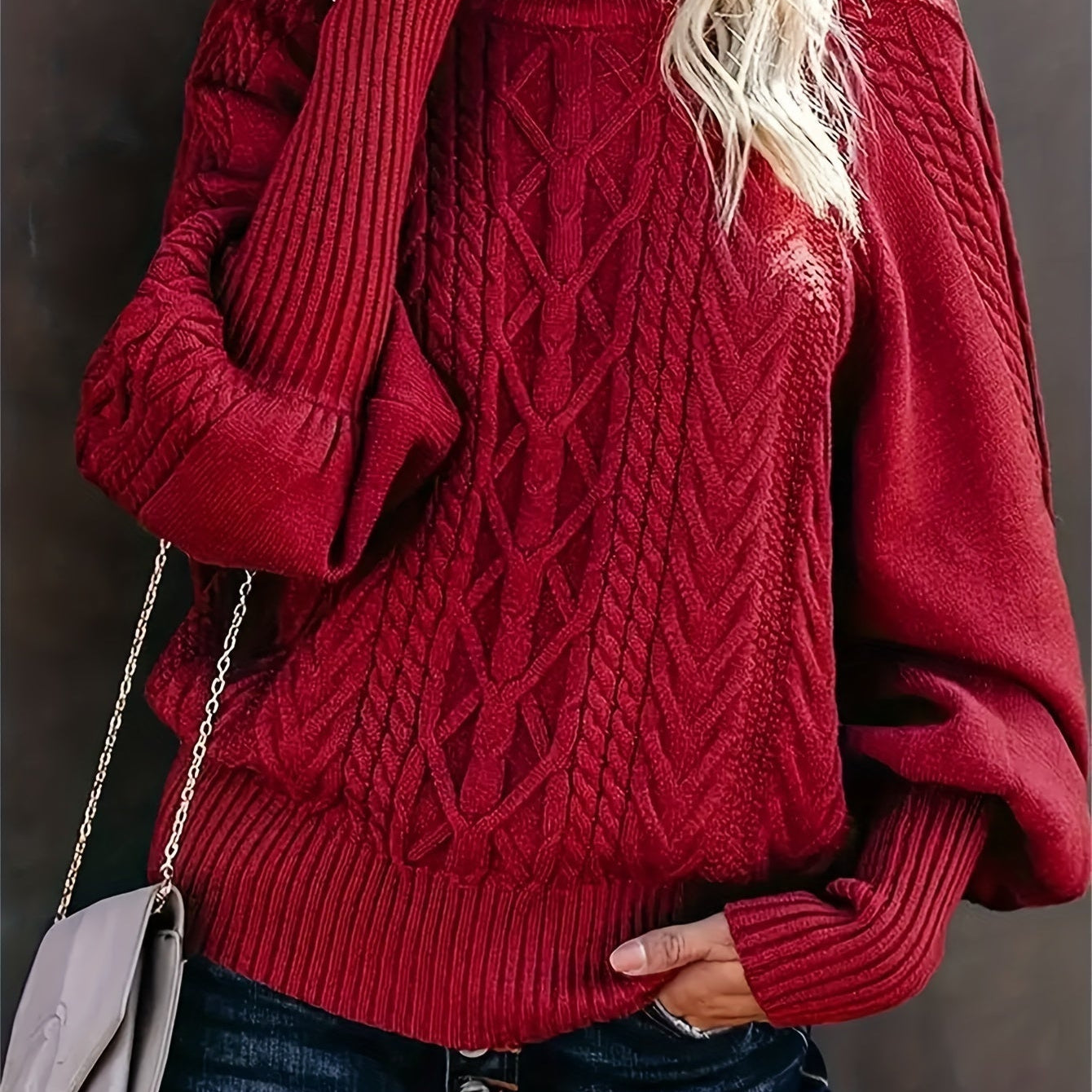 Lory | Langer, lässiger Pullover mit langen Ärmeln