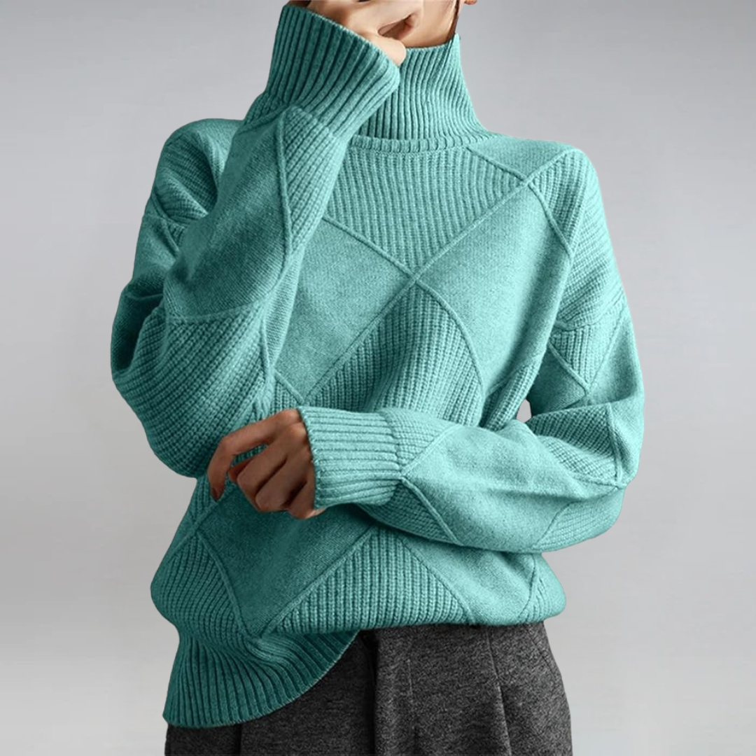 Lauren | Luxuriöser Stehkragenpullover aus Kaschmir