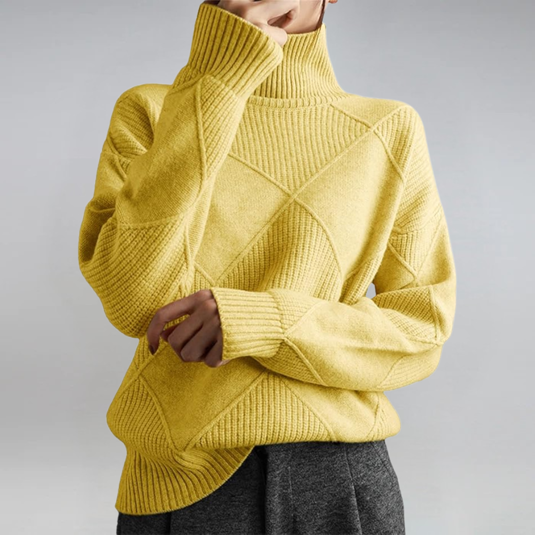 Lauren | Luxuriöser Stehkragenpullover aus Kaschmir