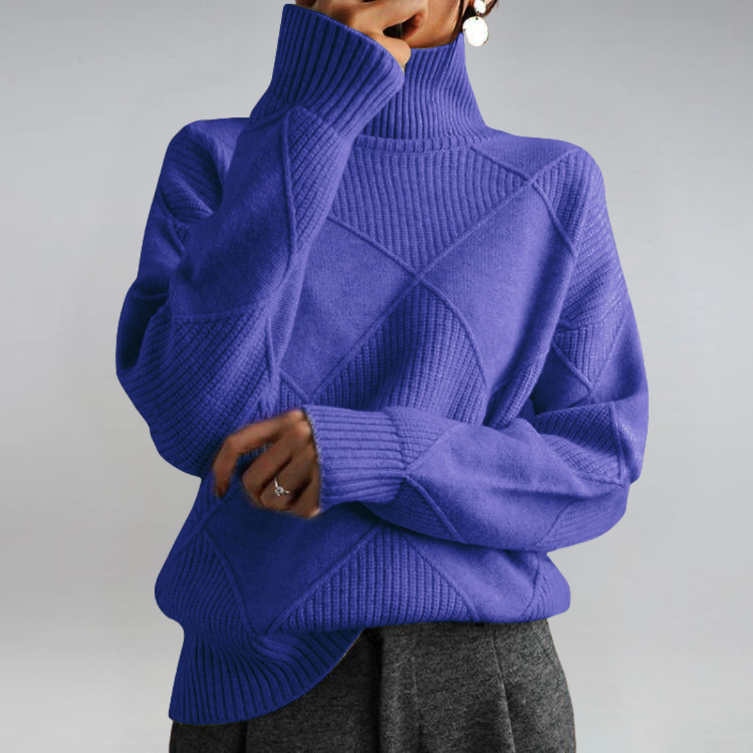 Lauren | Luxuriöser Stehkragenpullover aus Kaschmir