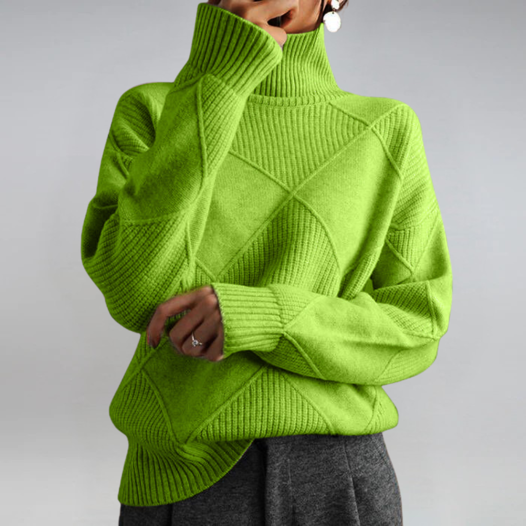 Lauren | Luxuriöser Stehkragenpullover aus Kaschmir