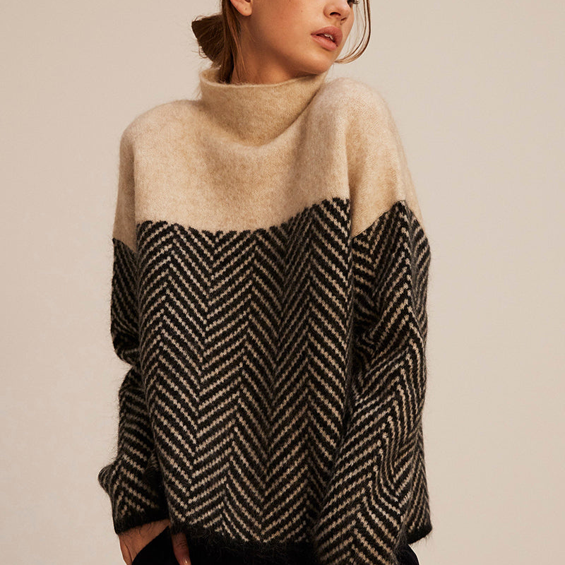 Norah | Baumwollpullover mit Stehkragen