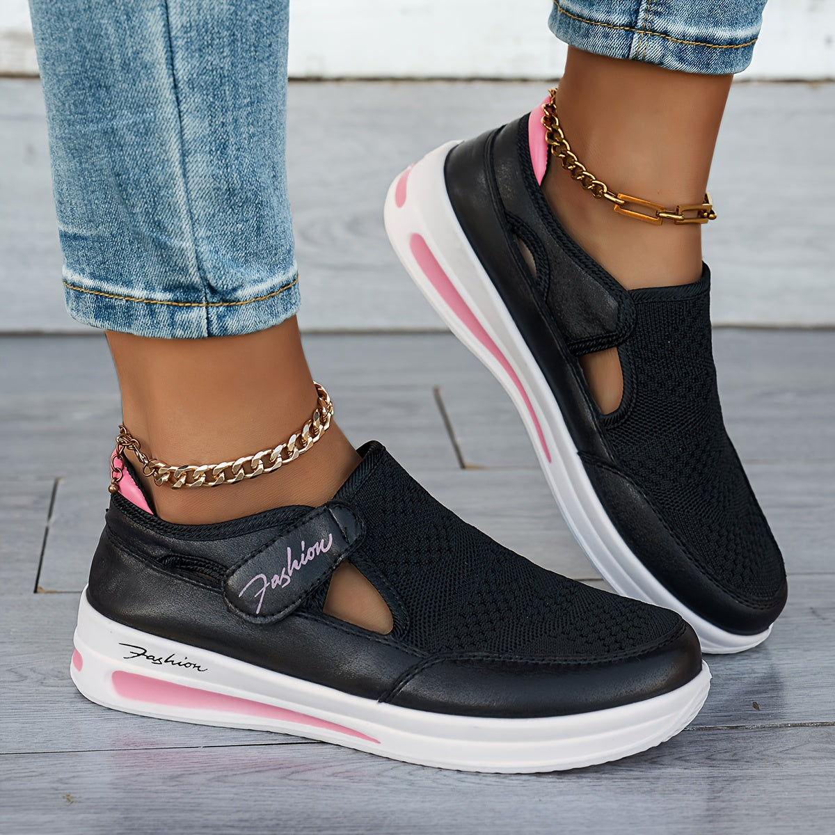 Ténis Slip-On respiráveis com ajuste estável