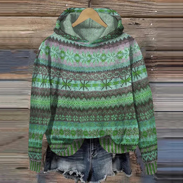 Gaby | Retro-Sweatshirt mit Ethnomuster