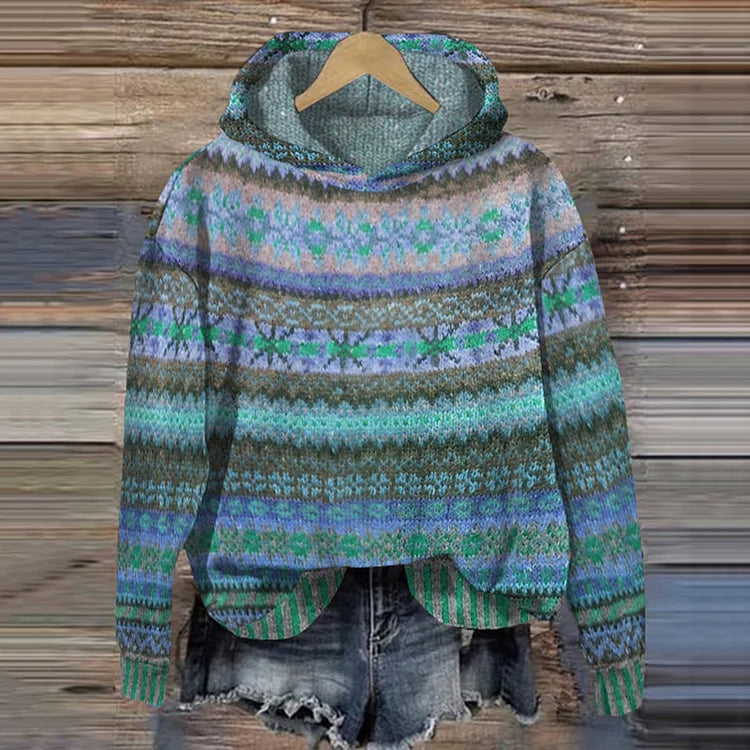 Gaby | Retro-Sweatshirt mit Ethnomuster