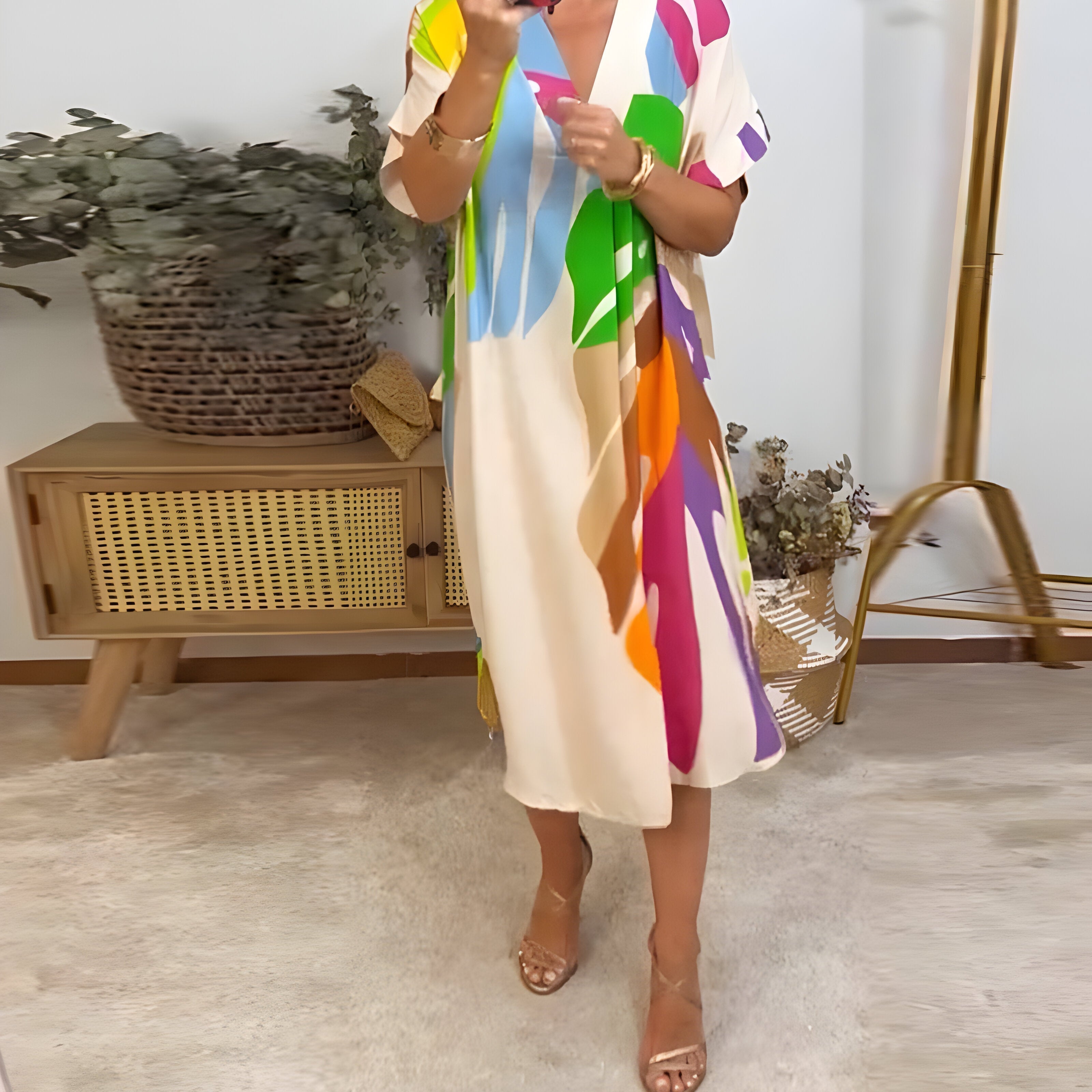 Rianna - Kleid mit abstraktem Muster