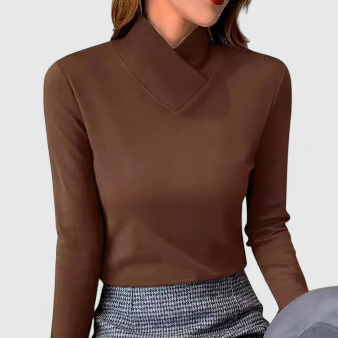 Clair | Eleganter Stehkragenpullover