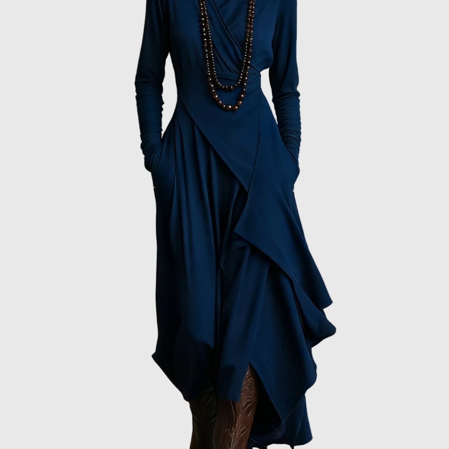 Violett | Plissiertes Maxikleid