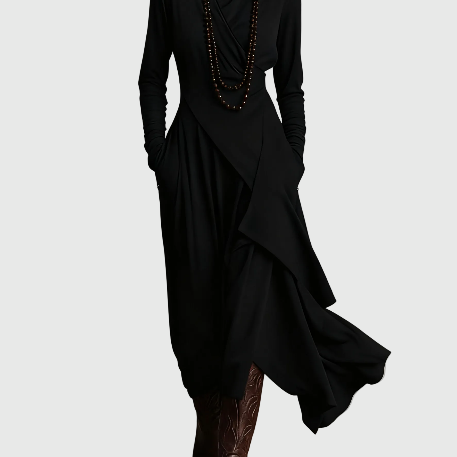 Violett | Plissiertes Maxikleid