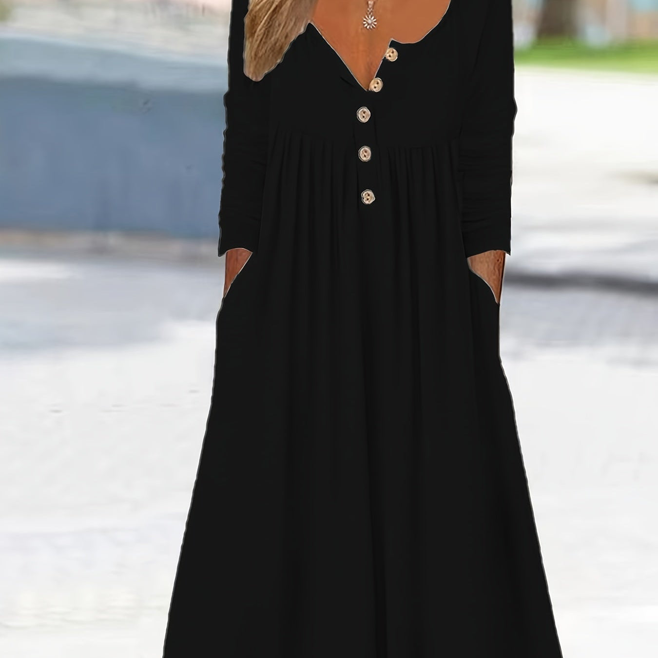 ZARA | MIDI-KLEID MIT DURCHGEHENDER KNOPFLEISTE