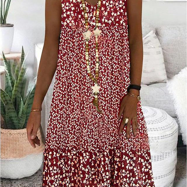 AYLA | ÄRMELLOSES V-AUSSCHNITT-KLEID