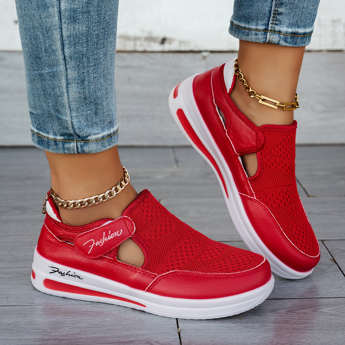 Ténis Slip-On respiráveis com ajuste estável
