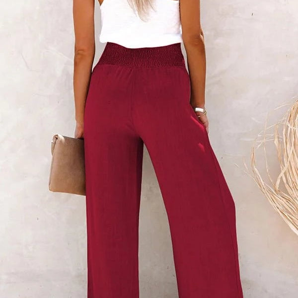 Riana – Locker sitzende Hose mit hoher Taille