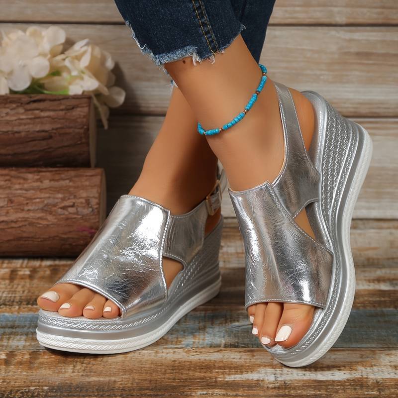 Baylie – elegante Metallic-Sandalen