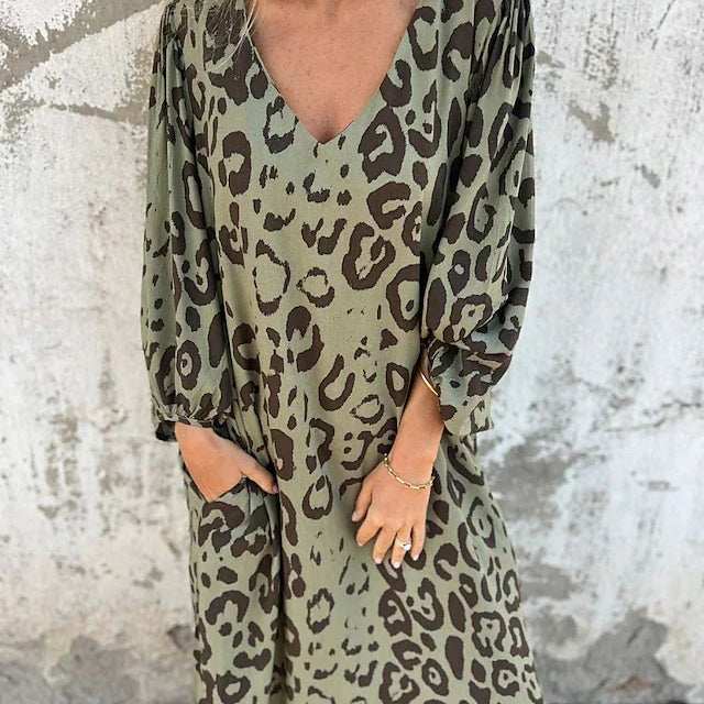 Jessa – Maxikleid Leopard